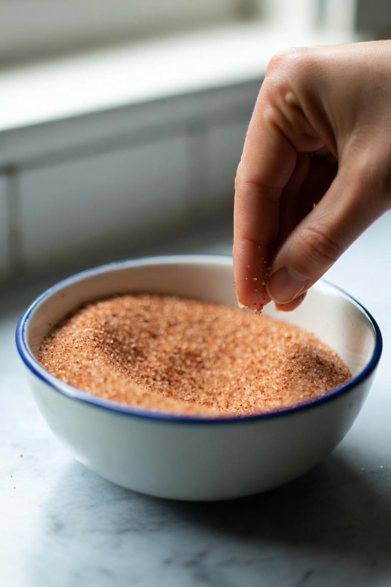 A bowl of homemade chicken salt