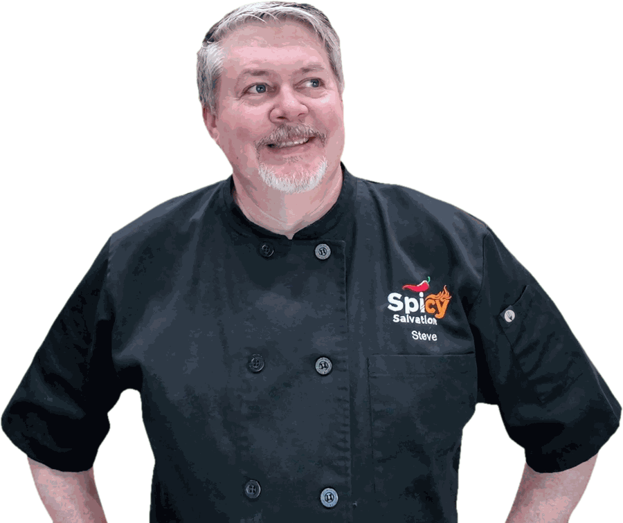 Steve, the cook behind SpicySalvation