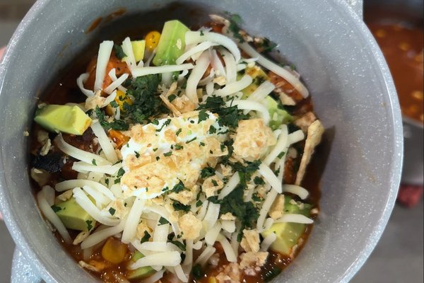 Leftover Chicken Tortilla Soup